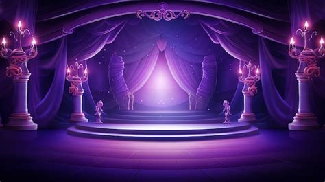 Beautiful purple stage background | Premium AI-generated image