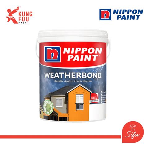 Nippon Paint 1 Litre Weatherbond Acrylic-Based Exterior Color Wall ...