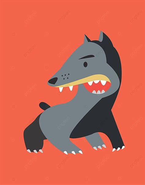 Angry Dog Vector Illustration Fangs Drawing Angry Vector Fangs