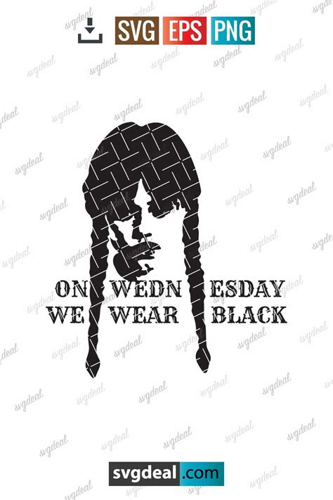 Free On Wednesdays We Wear Black Svg