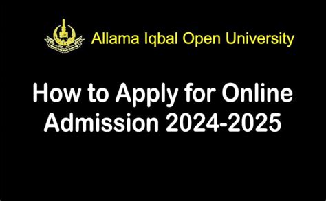 AIOU Online Admission 2024 2025 Fmbp Aiou Edu Pk