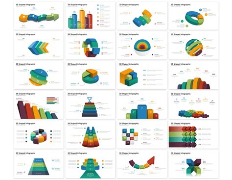 3D Infographic Presentation PowerPoint template