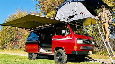 Vanlife Full Tour Vw Syncro 4x4 Vanagon With Roof Top Tent Youtube