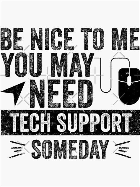 Funny Tech IT Support Novelty Jokes Sticker For Sale By DesignoresLTD