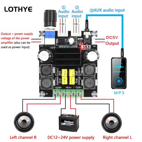 Tpa D W X High Power Digital Audio Music Amplifier Board