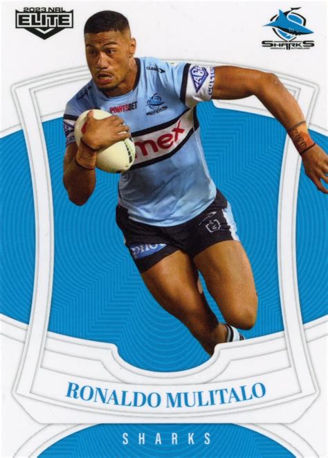 Nrl Elite Common Card Base Ronaldo Mulitalo Cronulla Sharks