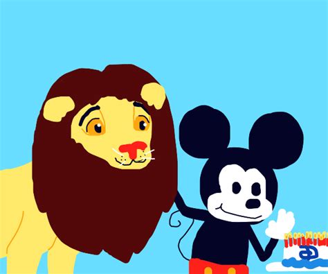 A lion and a mouse, together for 13 years... - Drawception