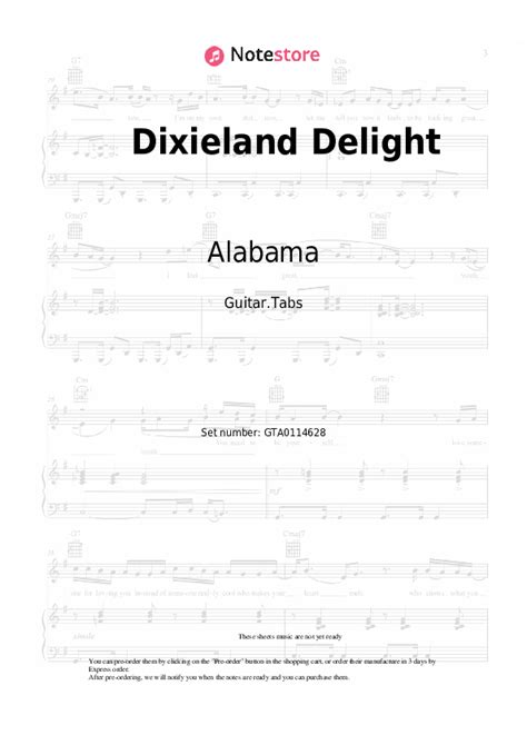 Dixieland Delight tabs guitar Alabama in Note-Store.com | Guitar.Tabs ...