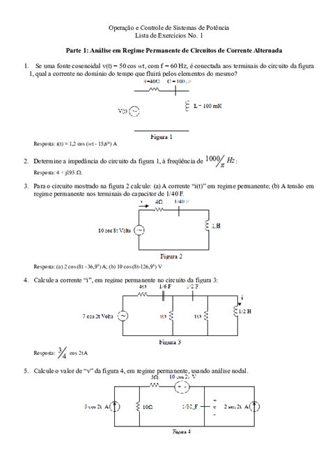 Doc Parte 1 Análise Em Regime Permanente De Circuitos De Corrente