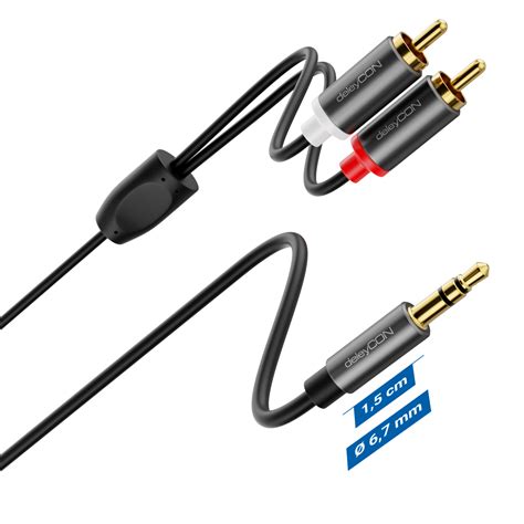 Deleycon Klinke Zu Cinch Rca Kabel Mm Audiokabel Wandler Kabel Mm