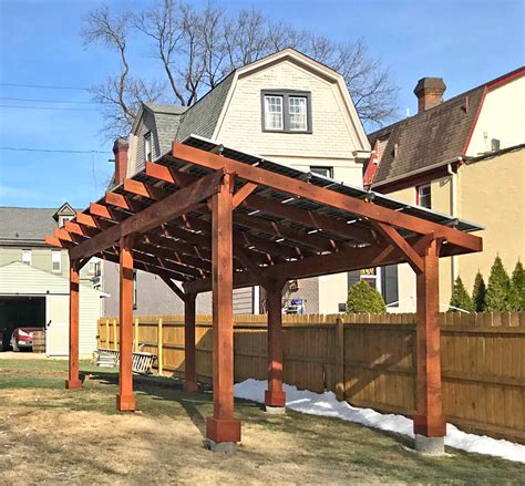 The Solar Pergola, Custom Made from Redwood