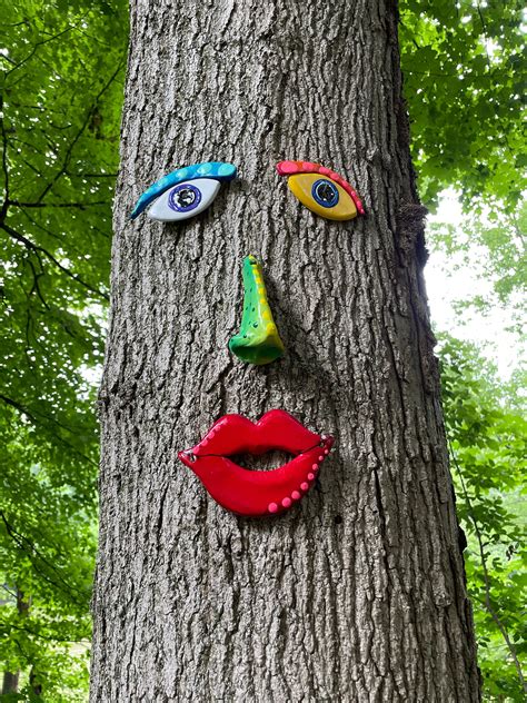 Tree Facetree Decor T Ideasgarden Art Tree Art Outdoor Decor Yard