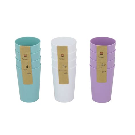 Set De 4 Vasos Plasticos 380 Ml Loymil SA