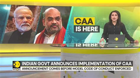 Government of India announces implementation of CAA - World News