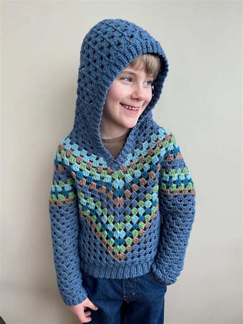 Toddler Crochet Hoodie Pattern 6