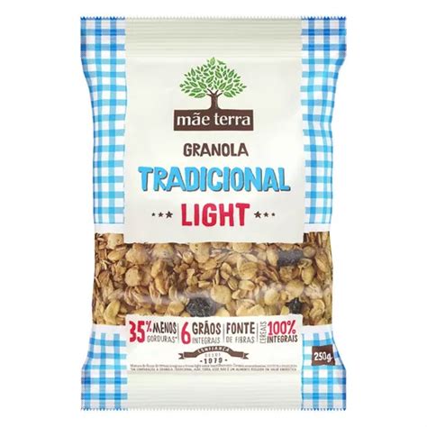 Granola Mãe Terra Light tradicional em pacote 250 g MercadoLivre