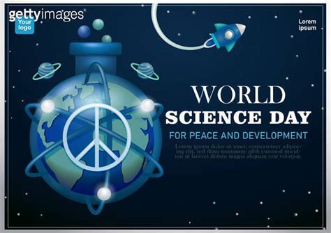 World Science Day For Peace And Development Earth With Peace Symbol