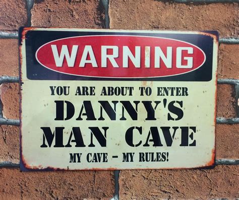 Man Cave Signs Personalised Metal Vintage Retro Gift Idea - Etsy ...