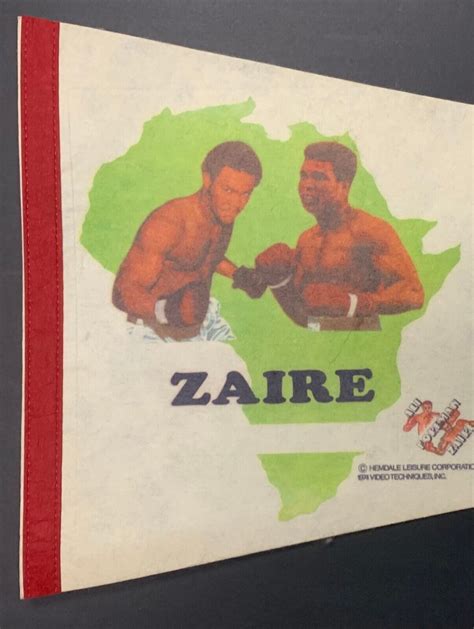 1974 Muhammad Ali vs George Foreman Zaire Official Full Size Boxing Pe ...