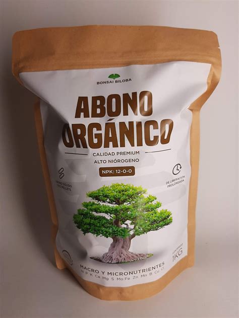 Abono Orgánico Sólido Pellets N 12 P 0 K 0 寿BONSAI BILOBA MÉXICO寿