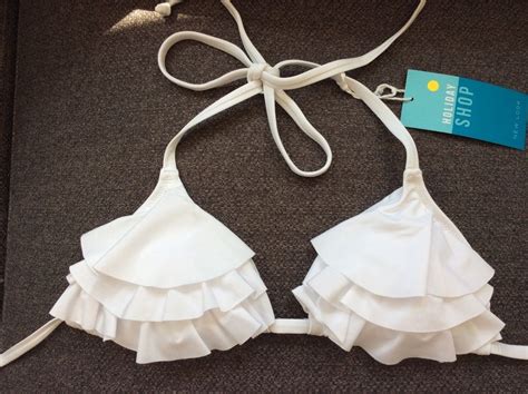 NEU NEW LOOK LONDON Ruffle Bikini Weiss EU Neu und originalverpackt in Basel für CHF