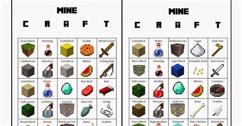 Best Free Printable Minecraft Bingo Cards Artofit