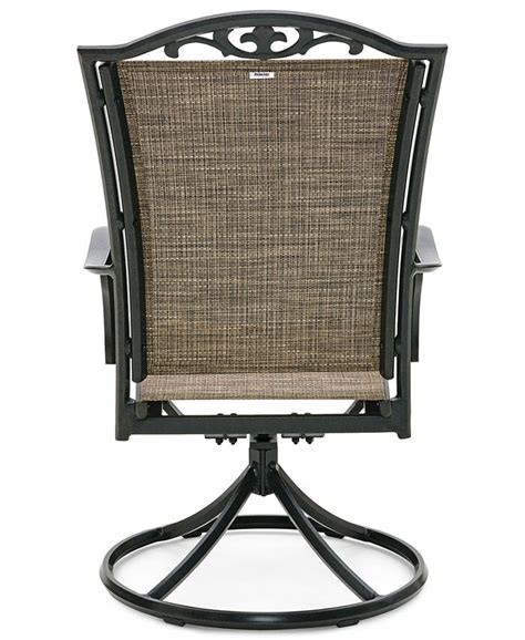 Agio Wythburn Mix And Match Filigree Sling Outdoor Swivel Chair Macys