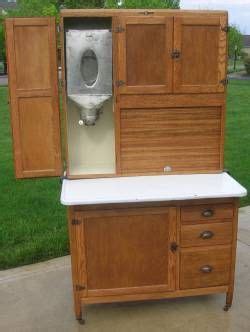 OAK Hoosier NAPANEE Kitchen Cabinet W Flour Bin Sugar Jar Antique