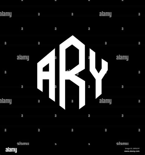 Ary Letter Logo Design With Polygon Shape Ary Polygon And Cube Shape