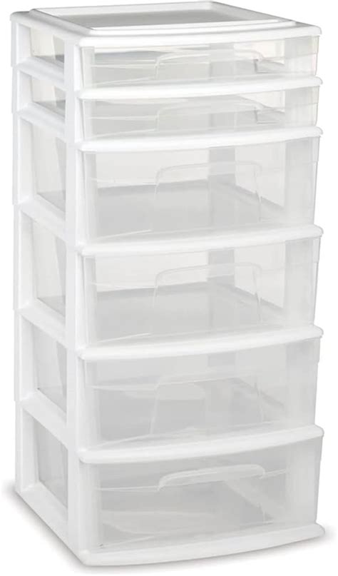 Homz 5 Drawer Wide Plastic Storage Tower 43 Off