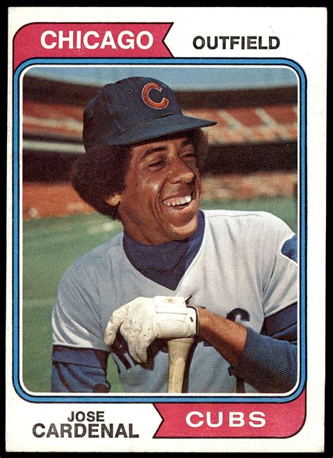 1974 Topps 185 Jose Cardenal Chicago Cubs Baseball Card