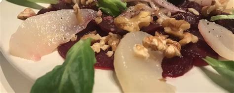 Rote Bete Carpaccio Mit Birnen Feldsalat Und Waln Ssen