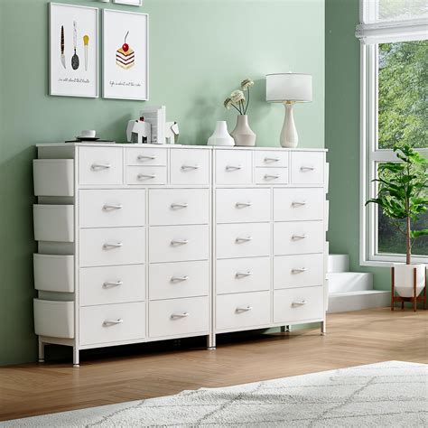 GIKPAL Tall 12-Drawer White Dresser & Home Organizer Chest with Side ...