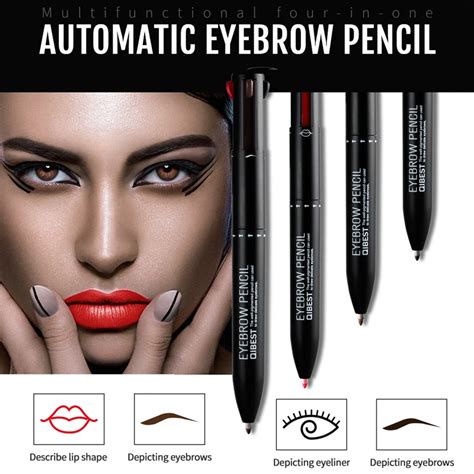 4 In 1 Make Up Pen Eyebrow Pencil Rotating Pressed Refills For Eyeliner