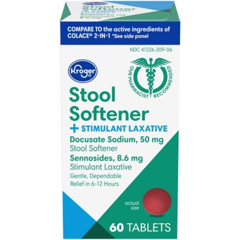 Kroger Stool Softener Stimulant Laxative Tablets 60 Ct Pick N Save