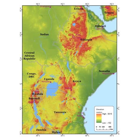 | Highlands areas in East African countries. | Download Scientific Diagram