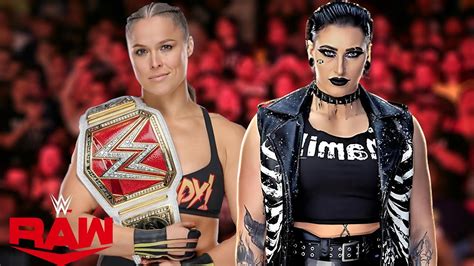 WWE FULL MATCH Rounda Rousey Vs Rhea Ripley Monday Night RAW Full