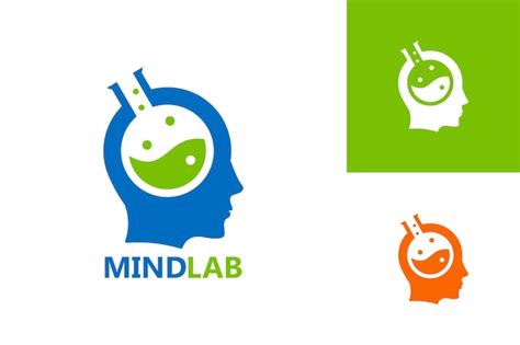 Vector Design De Modelo De Logotipo Mind Lab Emblema Conceito De