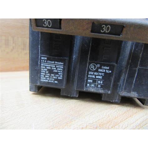 Siemens ITE Q330 Circuit Breaker 30A 3 Pole Used Mara Industrial