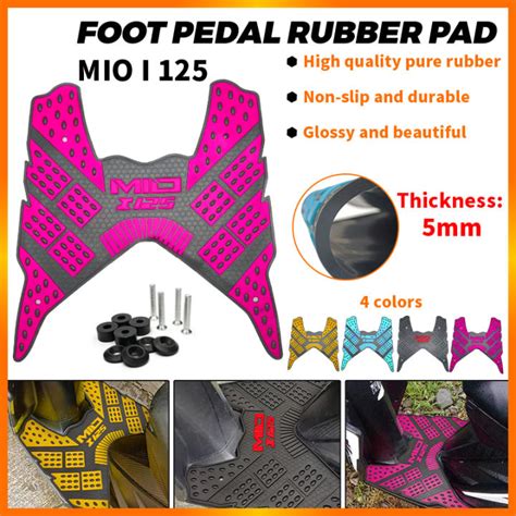 E M Mio I Footboard Rubber Matting With Bolts For Yamaha Mio I