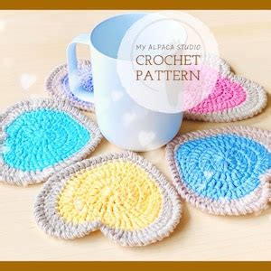 Crochet Pattern For Ladybug Coasters PDF Fun Hostess Gift Etsy Australia