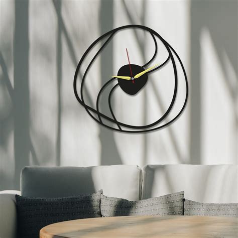 Modern Metal Wall Clock Abstract Wall Clock Unique Wall Art - Etsy