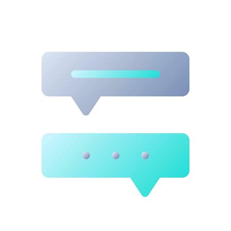 Communication with chat bot flat gradient two-color ui icon. Automated