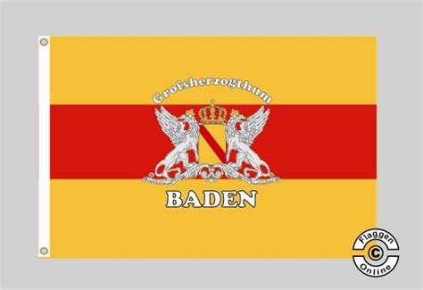 Gro Herzogtum Baden Schriftzug Gro Herzogthum Baden Flagge Fahne St Dte