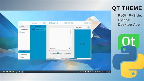 22 Modern UI QT Theme Engine Using QT Sass And QSettings Python