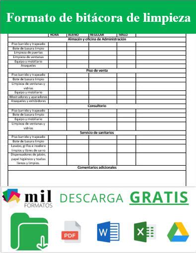 Desmantelar Parcialidad Sitio Plantilla Limpieza Mensual Espada Intento