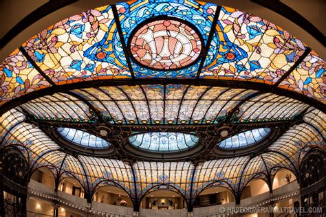 Photos from the spectacular Art Nouveau hotel, the Gran Hotel Ciudad de Mexico, on the Zocalo in ...