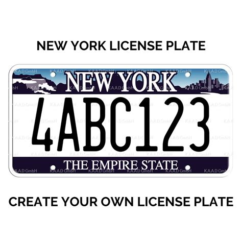 Custom New York License Plate / Replica New York License Plate / New ...