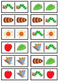 The Very Hungry Caterpillar Bingo Memory Match Domino Game Set Tpt