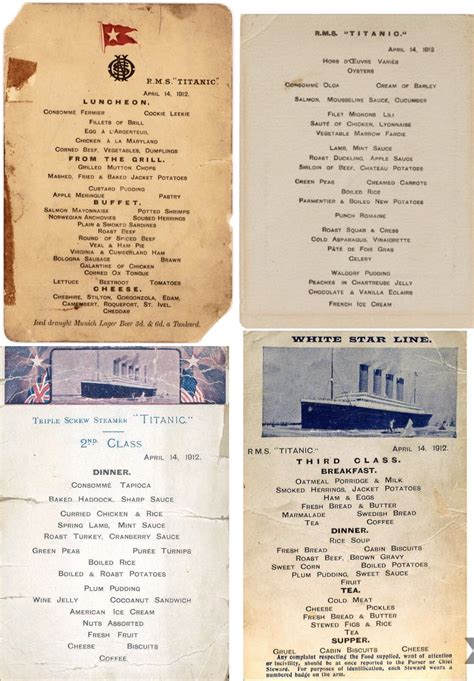 Titanic Third Class Menu - Trend Meme